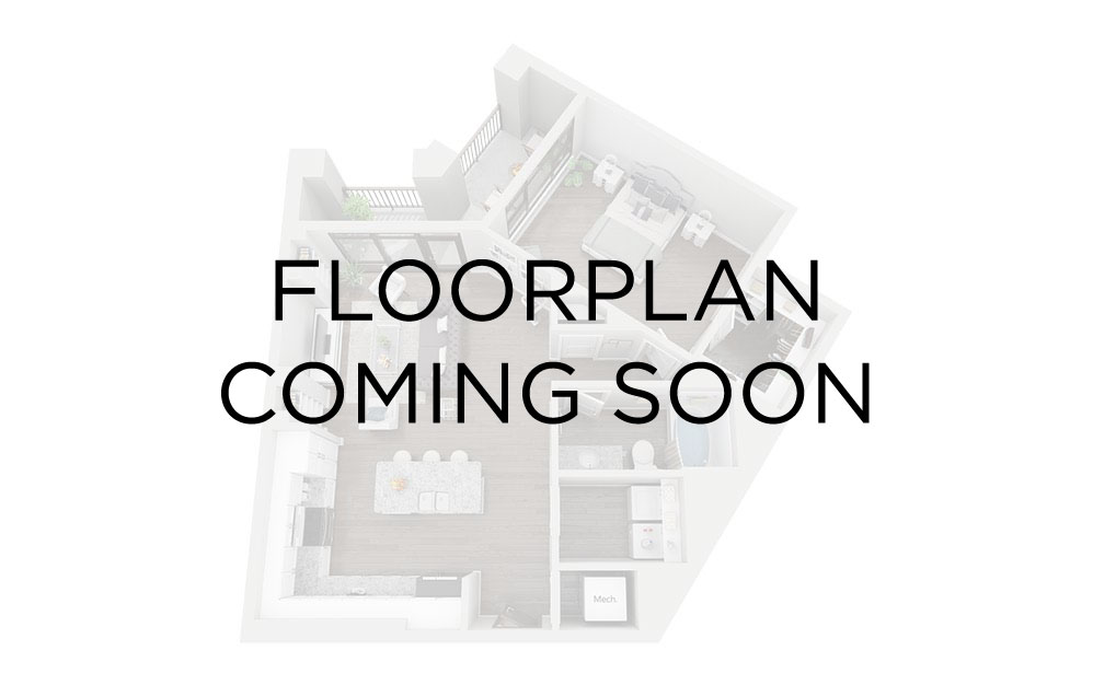 Studio - Studio floorplan layout with 1 bathroom and 600 square feet